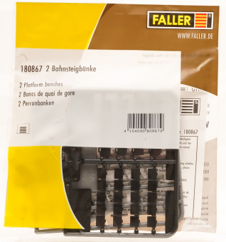 Faller 180867 (1:87) – 2 Bahnsteigbänke, Bausatz 