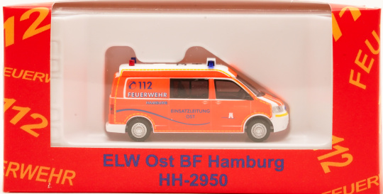 Rietze (1:87) –  VW T5 LR MD ELW Ost Feuerwehr Hamburg (BF) HH-2950, Sondermodell 