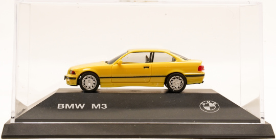 Herpa 82229417308 (1:87) – BMW M3 Coupé (E36) dakargelb (BMW-Werbemodell) 
