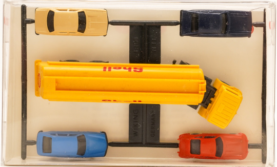 Wiking 9130420 (1:160) – 4 x PKW Audi 100-VW 411-Porsche 911-Ford Capri und 1 Tanklaster 