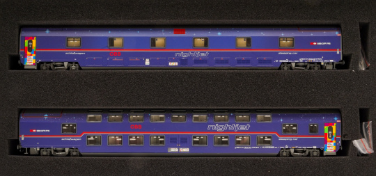 LS Models 47069AC – 2-teiliges DoSto Schlafwagen-Set der ÖBB/SBB Nightjet 