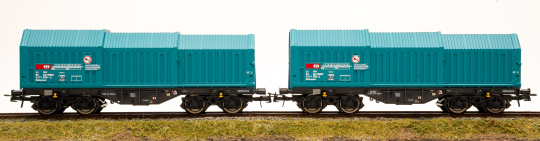 Roco 77048 (AC) – 2-teiliges Teleskophaubenwagen-Set Shimmns der SBB 