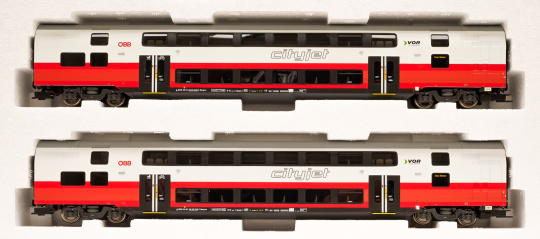 Jägerndorfer 16250 (AC) – 2-teilige Doppelstockwagen-Garnitur cityjet der ÖBB, digital (DCC/MM) & Innenbeleuchtung 