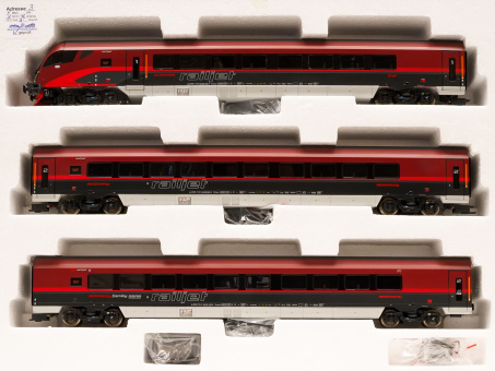 Jägerndorfer 11310 (AC) – 3-teilige Railjet-Garnitur der ÖBB, digital (DCC/MM) & Innenbeleuchtung 