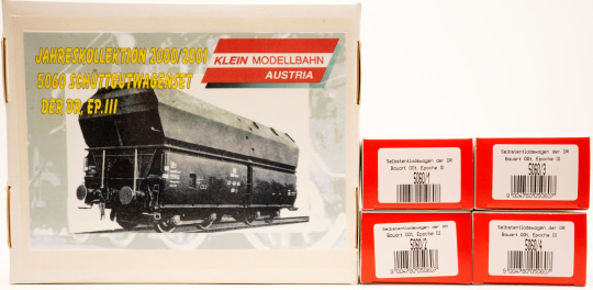 Klein Modellbahn 5060 – 4-teiliges Schüttgutwagen-Set der (D)DR 