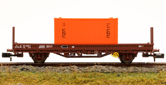 Fleischmann 825736 (N) – Schwenkrungenwagen Us der SNCF, beladen mit einem 20ft Container 