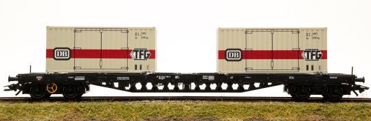 Märklin 47048 – Tragwagen Sgs 693 der DB, mit 2 DB-Binnencontainer Htt 6 