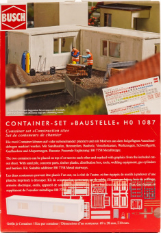 Busch 1087 (1:87) – Container-Set -Baustelle-, Bausatz 