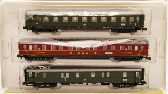 Minitrix 15729 – 3-teiliges Schnellzugwagen-Set der DB  