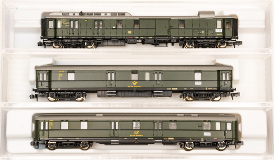 Fleischmann 814509 (N) – 3-teiliges Personenwagen-Set Postzug der DB 