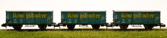 Minitrix 15104 – 3-teiliges Bierwagen -Königsbacher- der DB 