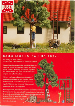 Busch 1834 (H0) – Bausatz Baumhaus im Bau 
