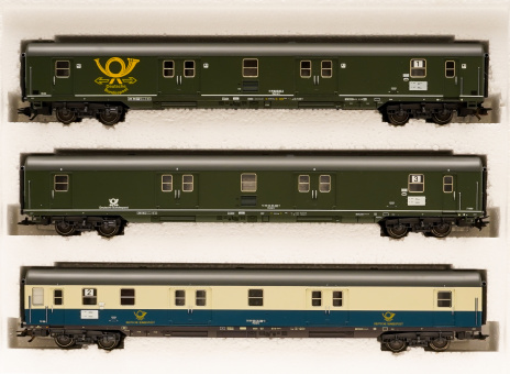Märklin 41576 – 3-teiliges Bahnpostwagen-Set -Gründung der Deutschen Bundespost 1950-,  Innenbeleuchtung  