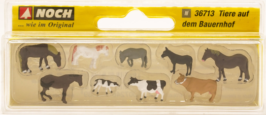 Noch 36713 (N) – Tiere auf dem Bauernhof, 9 Figuren 