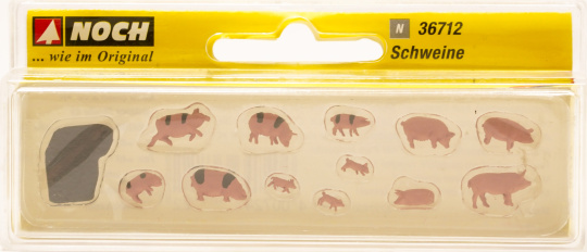 Noch 36712 (N) – Schweine, 12 Figuren 