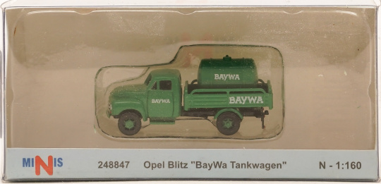 Lemke 248847 (N) – Opel Blitz Pritsche, BayWa Tankwagen 