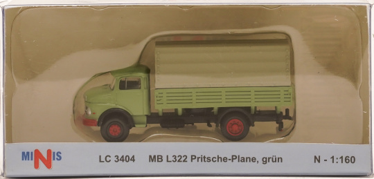 Lemke LC3404 (N) – Mercedes Benz L322 Pritsche mit Plane, grün 