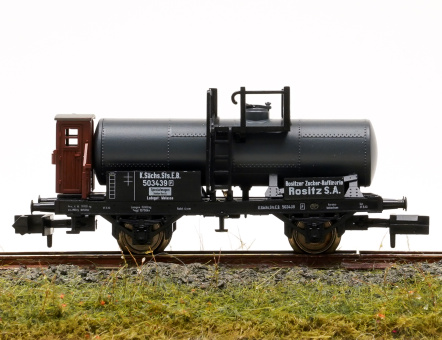 Minitrix 18922 – Kesselwagen -Rositzer Zucker-Raffinerie- der K.Sächs.Sts.E.B. 