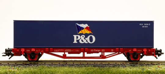 Piko 57711 (AC) – Containertragwagen Lgs 579 der DB AG, Container P&O 