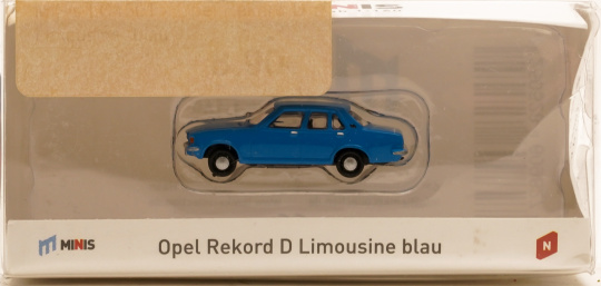 Lemke Minis LC 4501 (1:160) – Opel Record D Coupe blau 