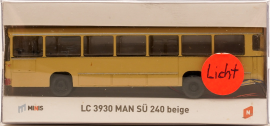 Lemke Minis LC 3930 (1:160) – MAN SÜ 240 beige & Licht vorne und hinten 
