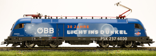 Roco 69675 (AC) – Elektrolok Reihe 1116 -30 Jahre Licht ins Dunkel- der ÖBB, digital (MM/DCC) 