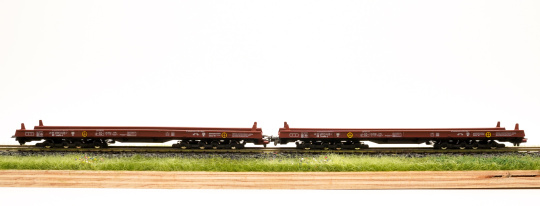Liliput 20000 – 2-teiliges Güterwagen-Set Saaks-z Niederflurwagen Rollende Landstraße der DB 