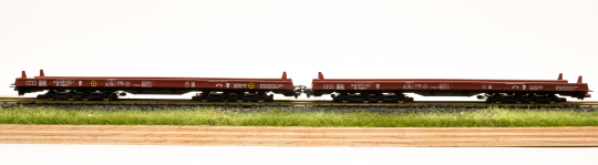 Liliput 20000 – 2-teiliges Güterwagen-Set Saaks-z Niederflurwagen Rollende Landstraße der DB 