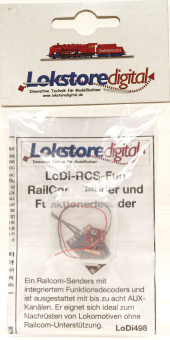 Lokstoredigital 498 – LoDi – RCS-Fun RailCom-Sender und Funktionsdecoder 