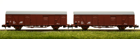 Fleischmann 831515 (N) – 2-teiliges gedeckte Güterwagen-Set Gbs [1505] der (D)DR 