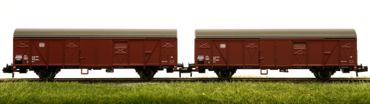 Fleischmann 831514 (N) – 2-teiliges gedeckte Güterwagen-Set Gbs 252 der DB 