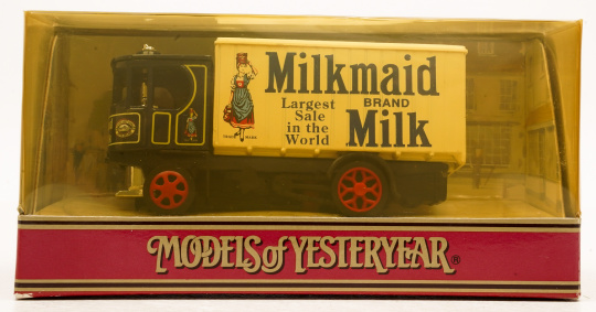 Matchbox Y37B (1:59) – Garrett Steam Wagon, 1929, MILKMAID BRAND MILK 