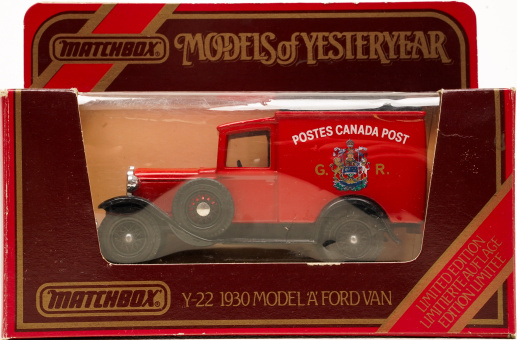 Matchbox Y-22 (1:40) – Model A Ford Van, Canada Post, 1930 