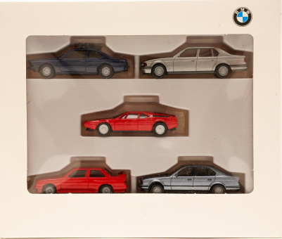 Herpa 82229417448 (1:87) – 5er-Set BMW, 635 CSI, 735 i, M1, M3, 535 i 