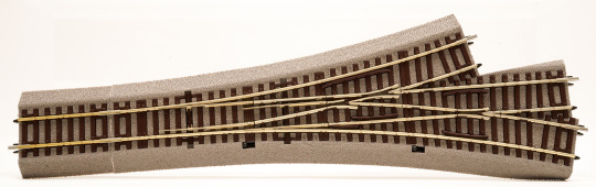 Roco 42543 – Dreiwegweiche DWW15 mit Handantrieb, mit Bettung 