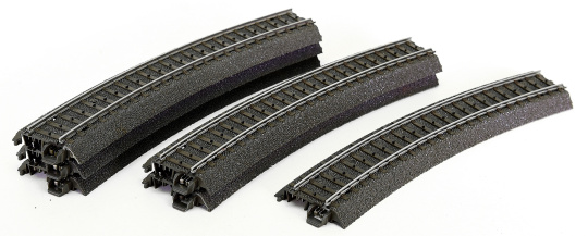 Märklin 24224 – 6 x gebogenes C-Gleis R2 = 437,5 mm / 24,3° (Weichenbogen) 