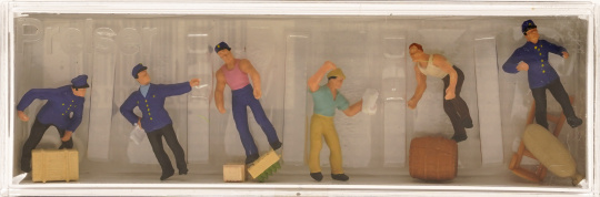 Preiser 10016 (1:87) – Güterbodenpersonal, 6 Figuren + Zubehör 