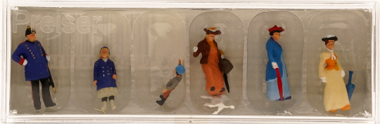 Preiser 12131 (1:87) – Passanten und Polizist um 1900, 6 Figuren 