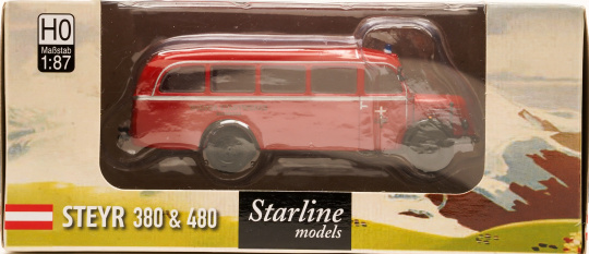 Brekina 58007 (1:87) – Steyr 380 Wiener Stadtwerke Feuerwehr Bus 