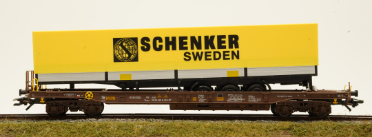 Märklin 47438 – Taschenwagen Sdgms Schenker Sweden der AAE Cargo AG 