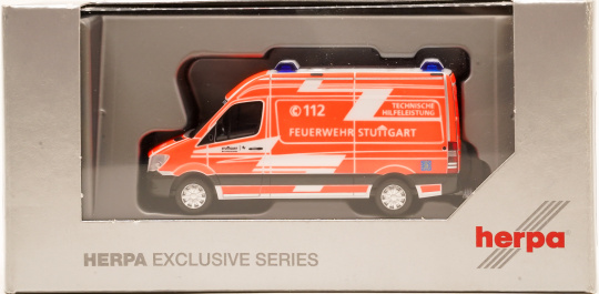 Herpa 931335 (1:87) – Mercedes-Benz Sprinter 13 Kasten Feuerwehr Stuttgart Technische Hilfeleistung 
