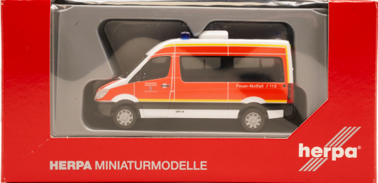 Herpa 049764 (1:87) – Mercedes-Benz Sprinter Bus mit Hochdach Feuerwehr Düsseldorf 