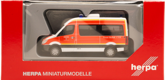 Herpa 049764 (1:87) – Mercedes-Benz Sprinter Bus mit Hochdach Feuerwehr Düsseldorf 