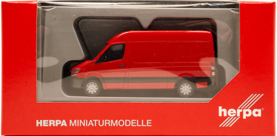 Herpa 091138-003 (1:87) – Mercedes-Benz Sprinter Kasten Hochdach, rot 