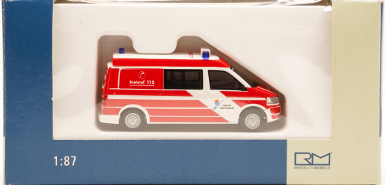Rietze 52617 (1:87) – VW T5 Transporter GP MD Bus Feuerwehr Pfungstadt 