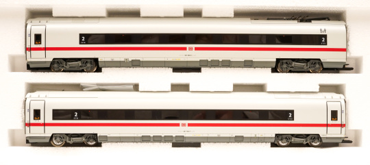 Roco 72099 (DC) – 2-teiliges Ergänzungsset zum ICE-Triebzug BR 407 der DB AG, mit Innenbeleuchtung 