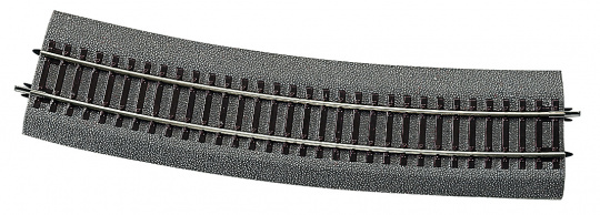 Roco 42528 – Gebogenes Gleis R10, 15° mit Bettung 