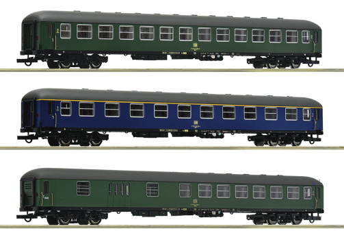 Roco 6200051 – 3-teiliges Schnellzugwagen-Set D 377 Hispania-Express der DB 