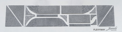 Juweela 28272 (H0) – FLEXYWAY, Pflasterstraße Ergänzung, Kopfstein - Altstadt, 2 Stück 