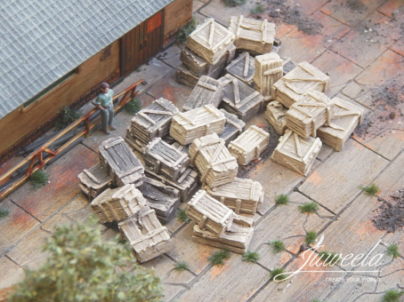 Juweela 28307 (H0) – Holzkisten, Mix 